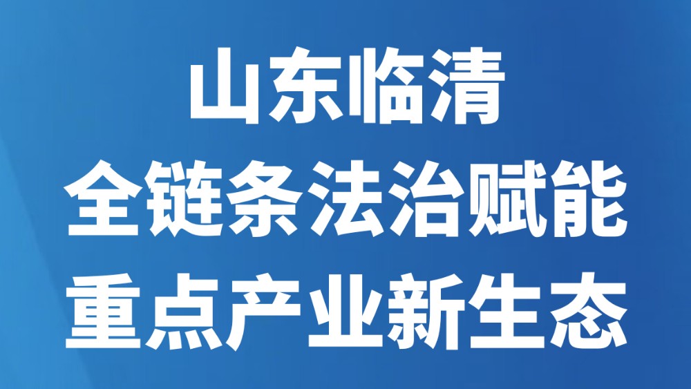 山东临清全链条法治赋能重点产业新生态