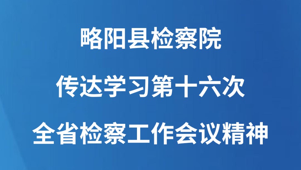 略阳县检察院传达学习第十六次全省检察工作会议精神