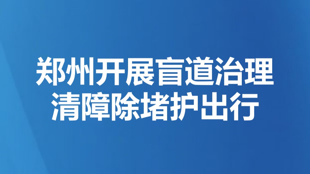 郑州开展盲道治理清障除堵护出行