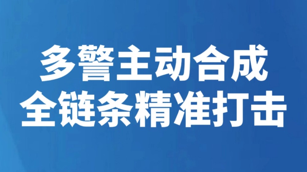 多警主动合成 全链条精准打击