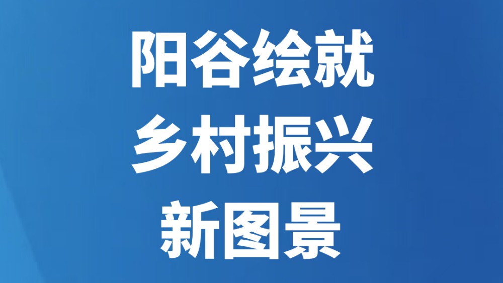 阳谷绘就乡村振兴新图景