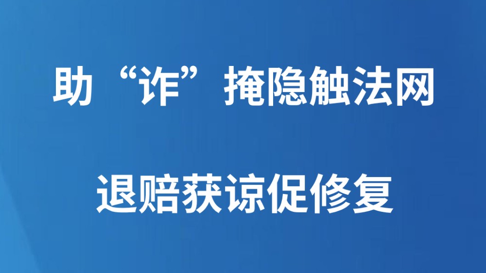 助“诈”掩隐触法网，退赔获谅促修复