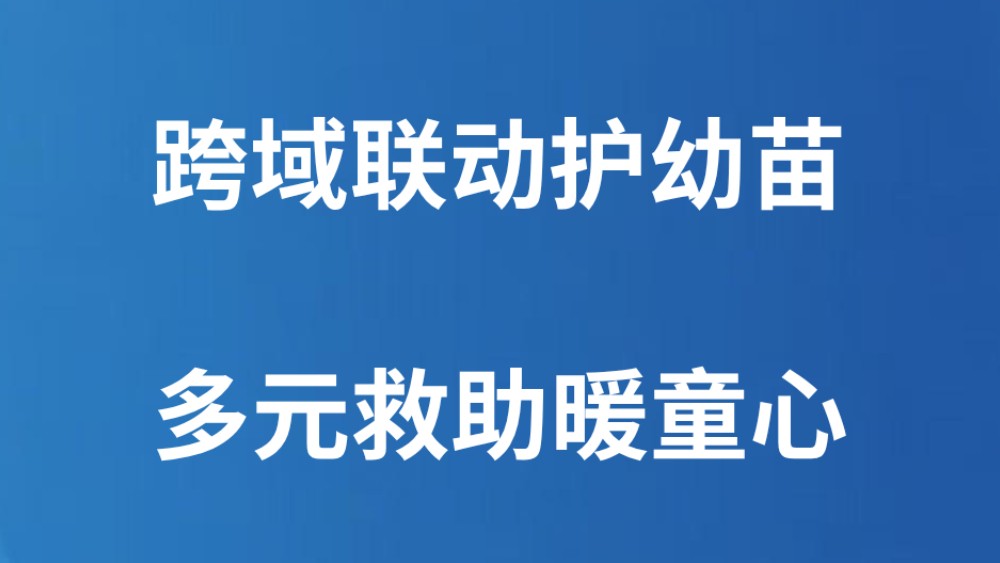 跨域联动护幼苗 多元救助暖童心