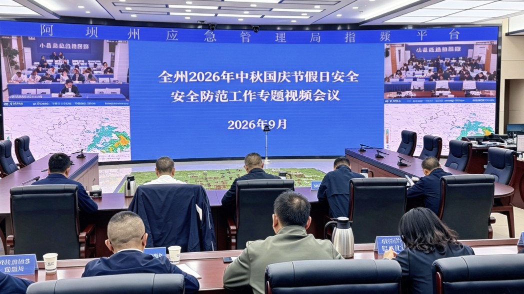 阿坝州召开2026年中秋国庆节假日安全防范工作专题视频会议