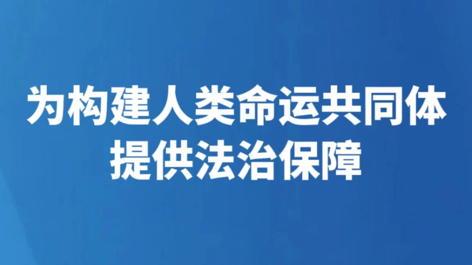 为构建人类命运共同体提供法治保障