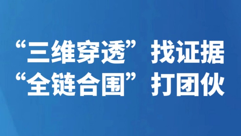 “三维穿透”找证据 “全链合围”打团伙