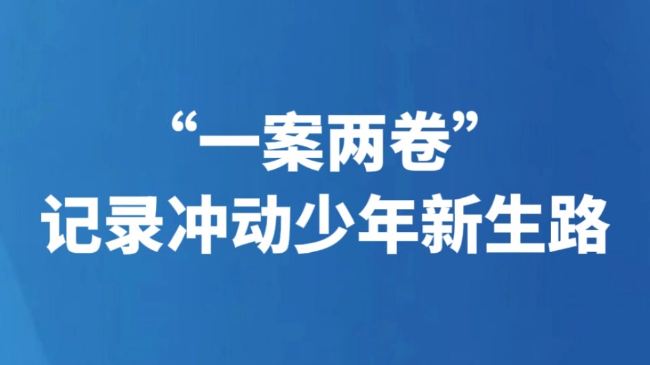 “一案两卷”记录冲动少年新生路