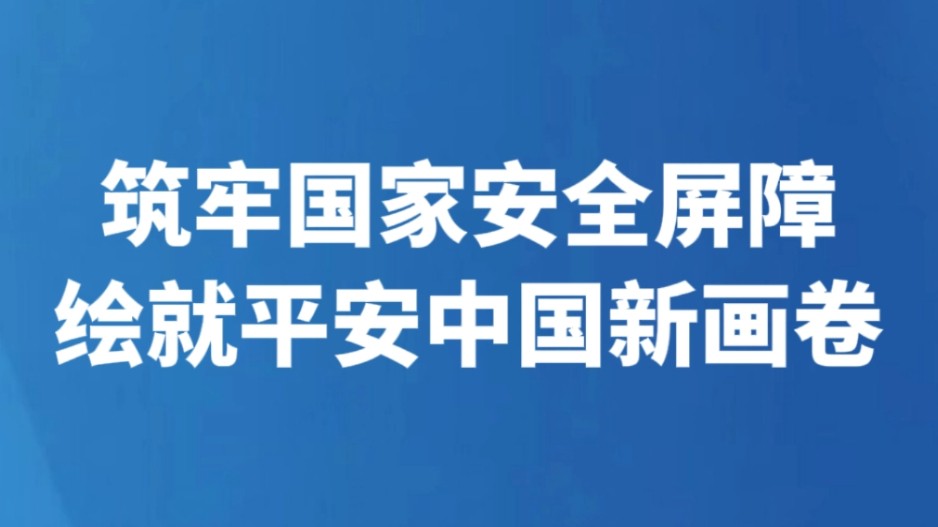 筑牢国家安全屏障 绘就平安中国新画卷