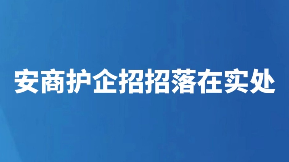 安商护企招招落在实处