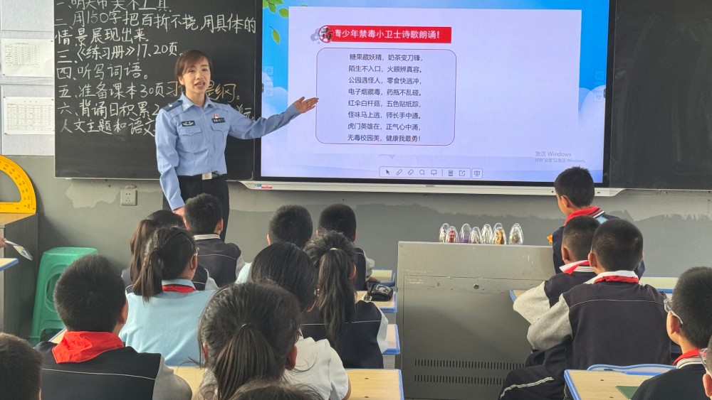 银川市兴庆区永康社区：禁毒宣讲进校园识毒防毒护童心 警社联动筑防线绿色无毒助成长