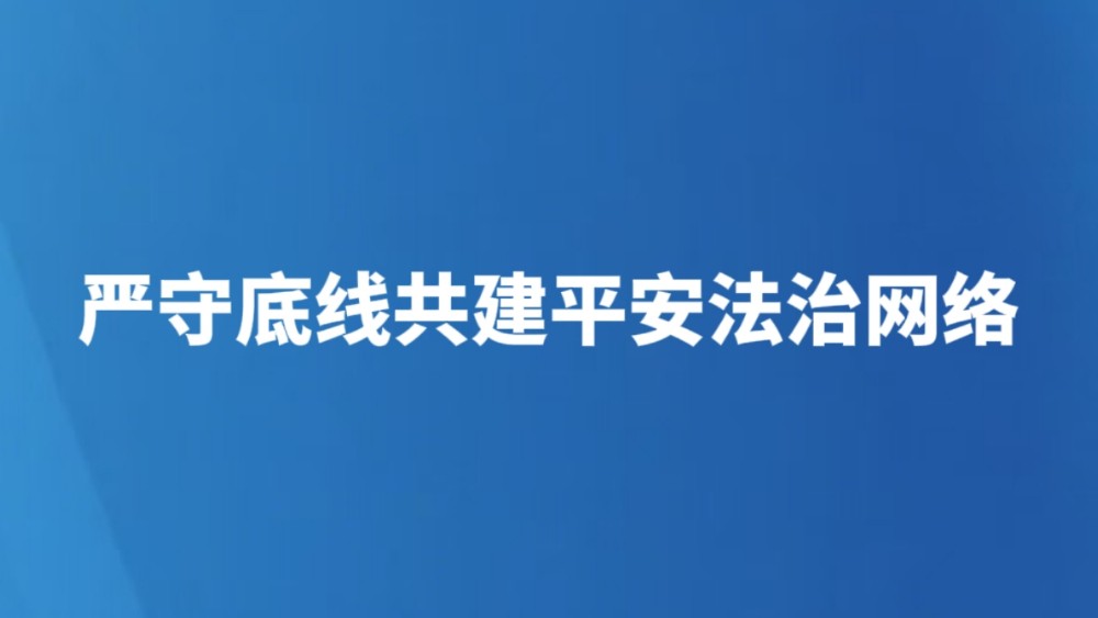 严守底线共建平安法治网络