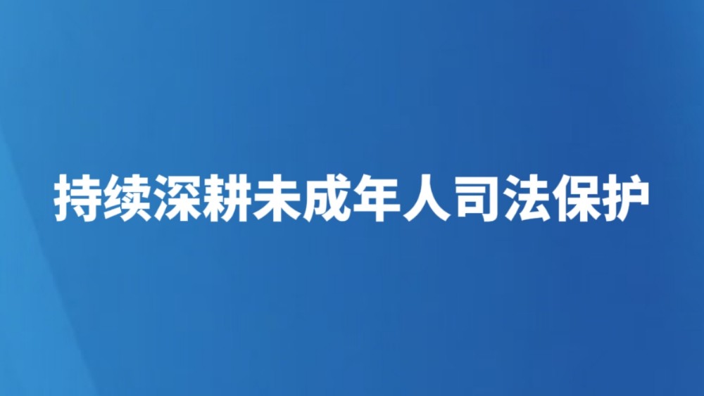 持续深耕未成年人司法保护
