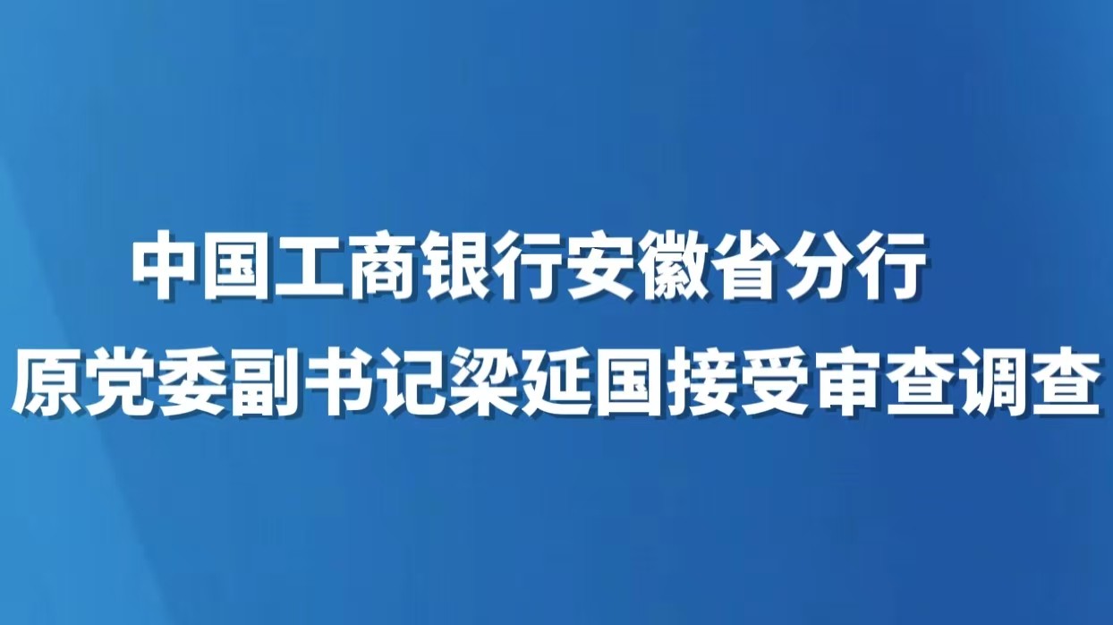 中国工商银行安徽省分行原党委副书记梁延国接受审查调查