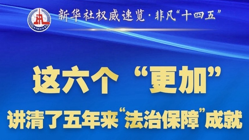 这六个“更加”，讲清了五年来“法治保障”成就