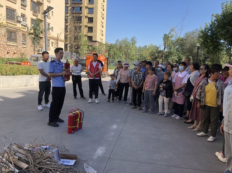 新疆生产建设兵团第七师胡杨河市所属的新疆天北城投物业公司：安全无小事 消防演练护平安