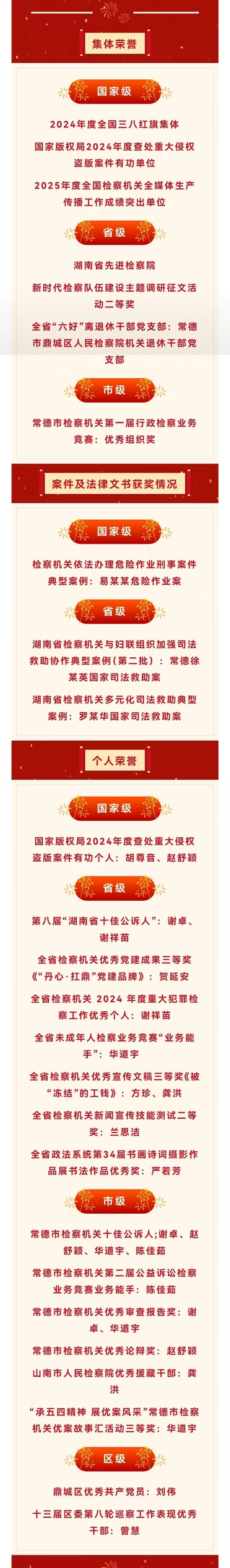 星光不负赶路人！湖南省常德市鼎城区人民检察院2025年度光荣榜荣耀揭晓