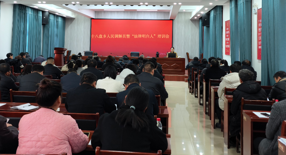 河南省汝阳县十八盘乡人民调解员暨“法律明白人”专题培训会议召开