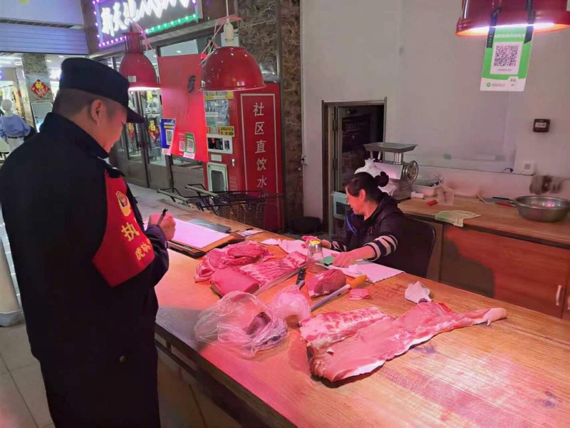 黑龙江省鸡西市虎林市公安局迎春派出所开展肉制品专项检查行动