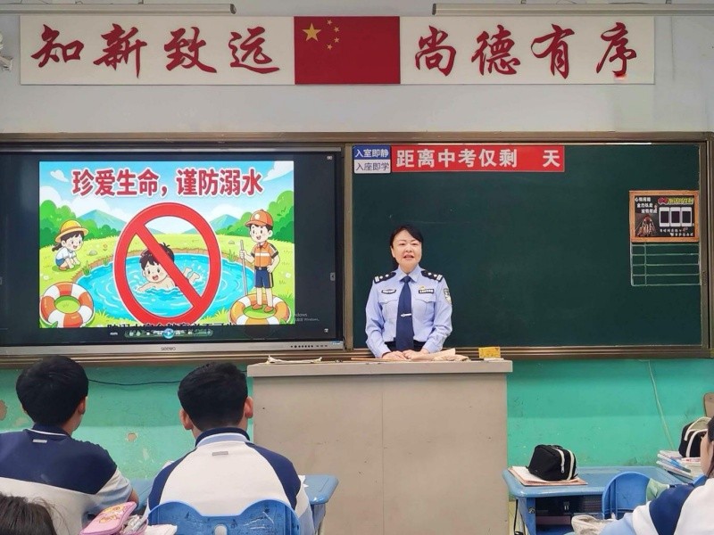 黑龙江省林区公安局海林分局海林派出所到学校开展防溺水“五个一”安全教育活动