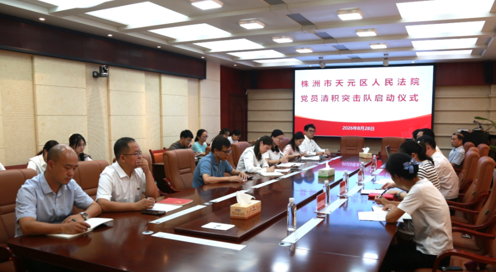 天元法院举行党员清积突击队启动仪式吹响清积提质攻坚号角