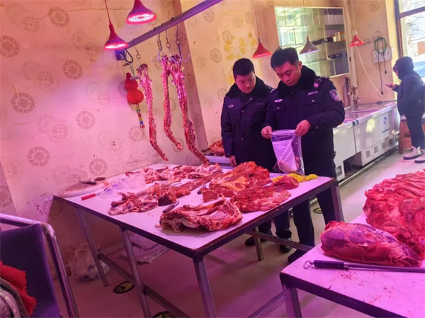 守护“舌尖安全”——黑龙江省同江市公安局开展肉类食品专项检查工作