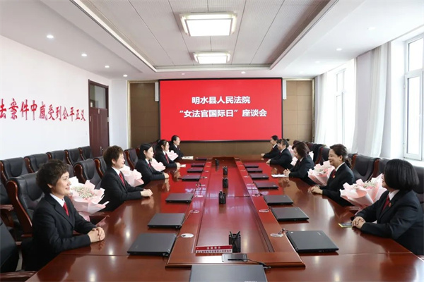 黑龙江省明水县人民法院组织开展“女法官国际日”座谈会和宪法宣誓活动