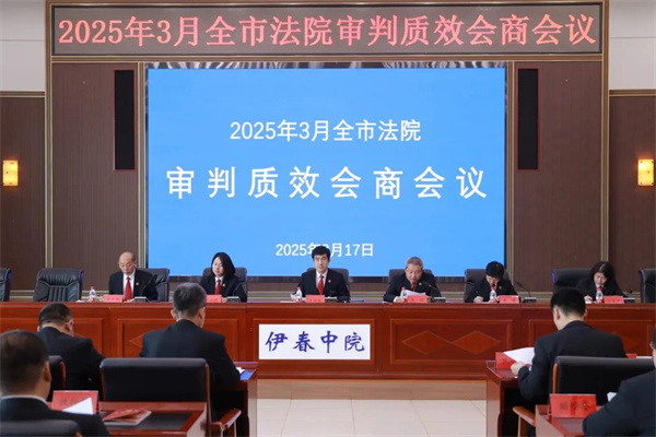 黑龙江省伊春中院召开2025年3月全市法院审判质效会商会议