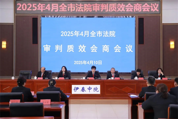 黑龙江省伊春中院召开2025年4月全市法院审判质效会商会议