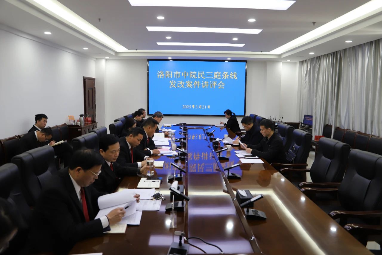 河南洛阳中院民三庭到洛宁法院开展条线指导工作