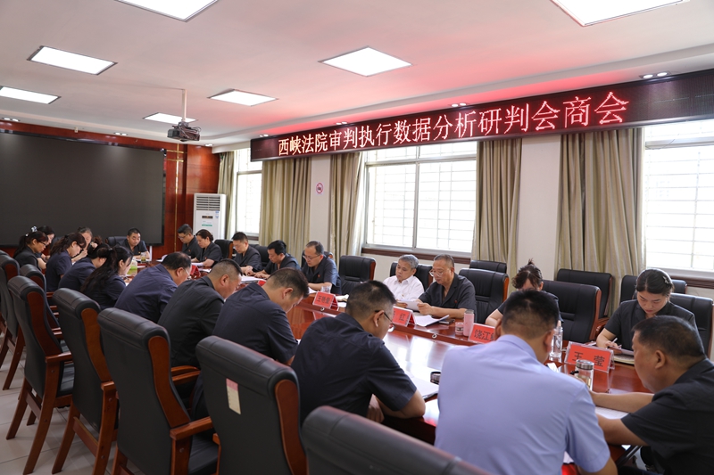 河南省南阳市西峡县法院召开1-5月审判执行数据会商会