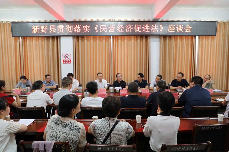 河南省南阳市新野县法院召开贯彻落实《中华人民共和国民营经济促进法》座谈会