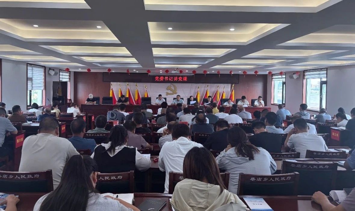 河南省汝阳县蔡店乡党委书记讲授“七一”专题党课