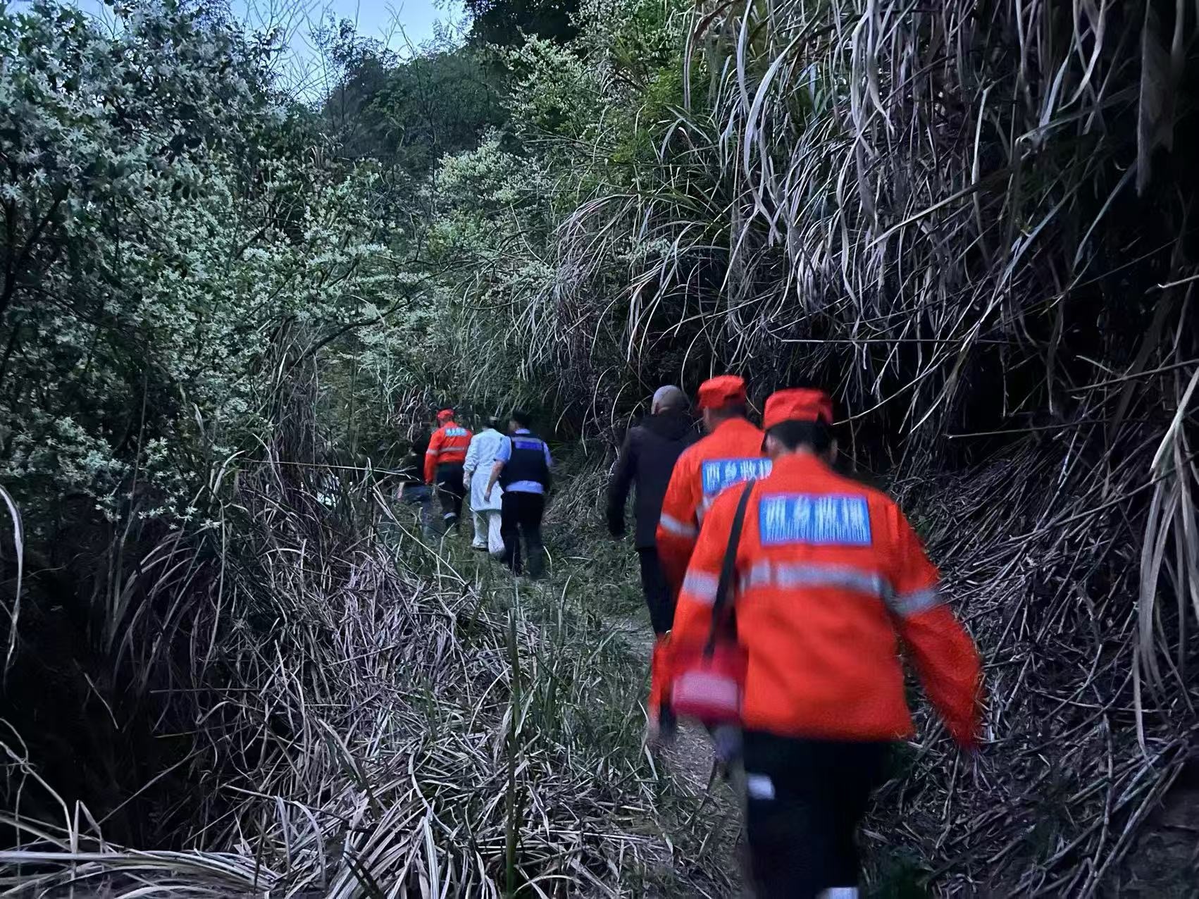 浙江丽水：八旬老人山间摔倒 民警紧急救助