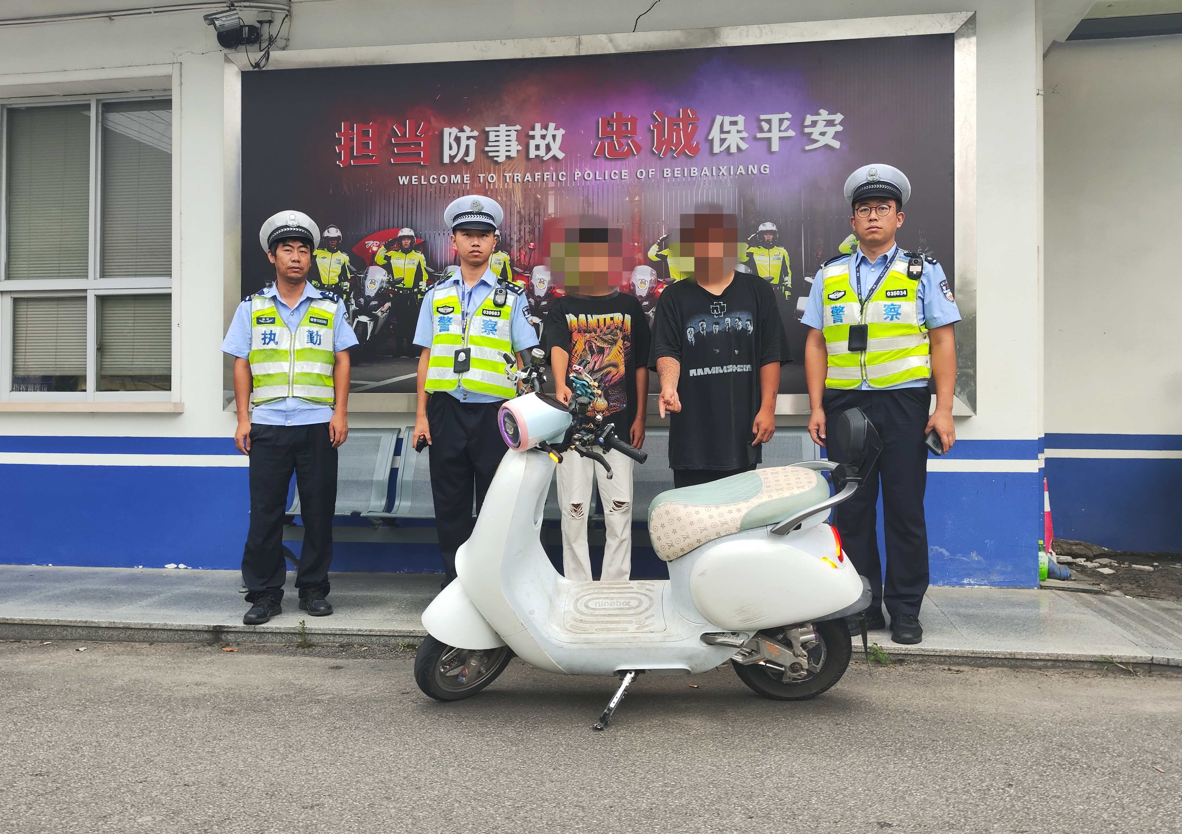 浙江乐清：三次无证驾车触法网 翘头炫技少年受拘留