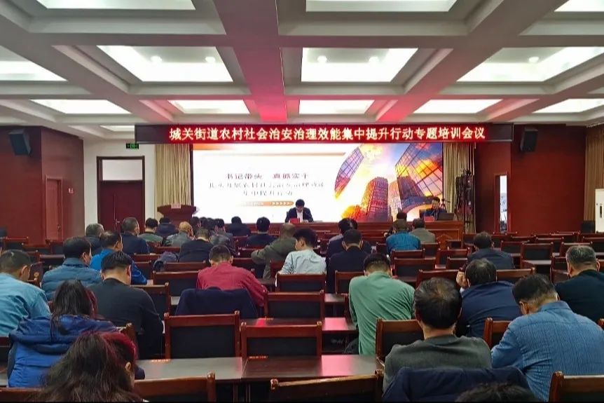 山东省潍坊市临朐县城关街道召开农村社会治安治理效能集中提升行动专题培训会议