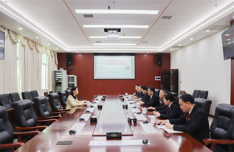 全国人大代表韦小丽到海南白沙法院参观考察 