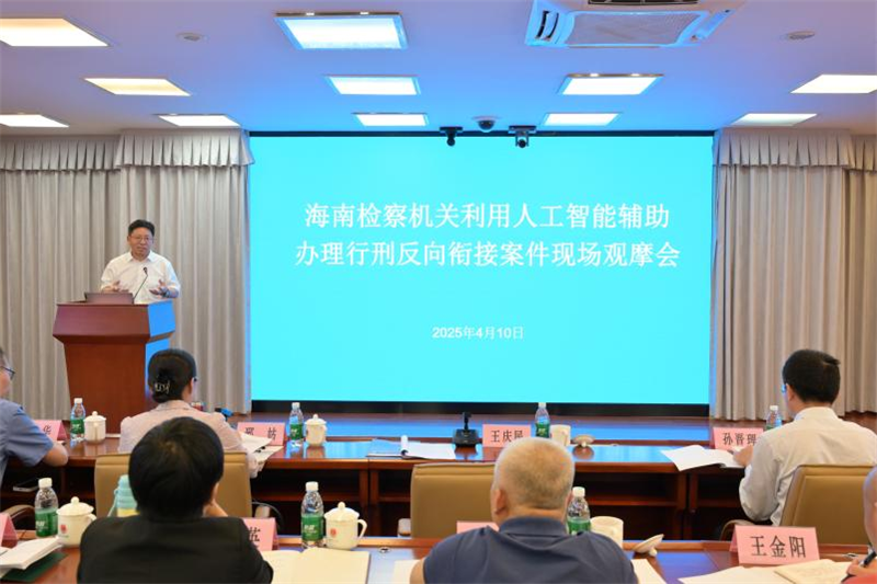 海南省检察机关利用人工智能辅助办理行刑反向衔接案件现场观摩会在琼中检察院召开