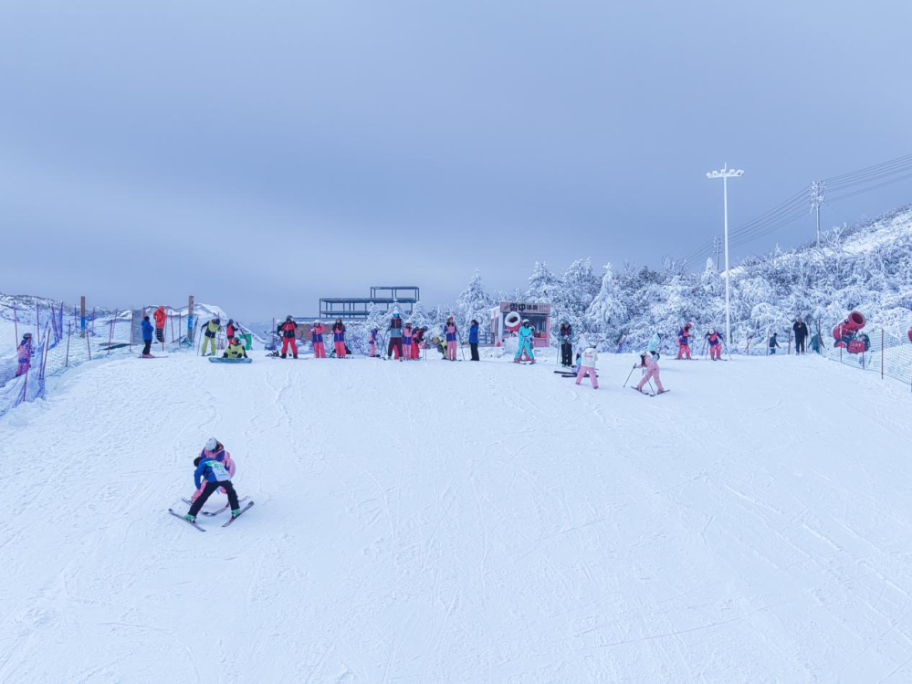 湖北利川：滑雪运动受热捧 冬季旅游渐入佳境