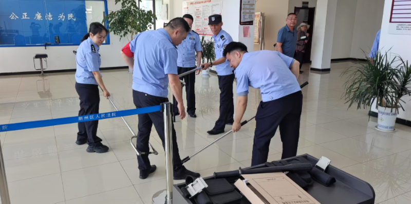 强化法庭安保 筑牢安全防线——湖北荆州区法院法警大队开展法庭警务安全专项检查
