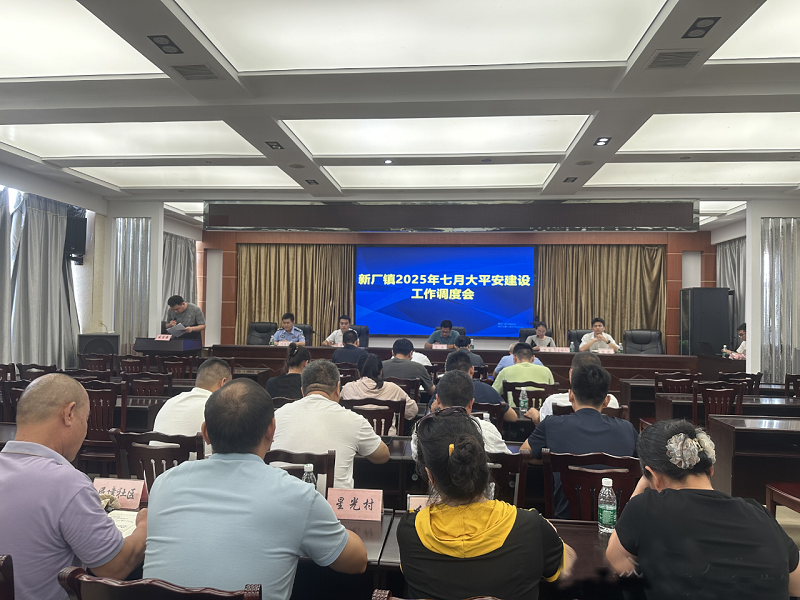 湖北省石首市新厂镇召开大平安建设工作月调度会