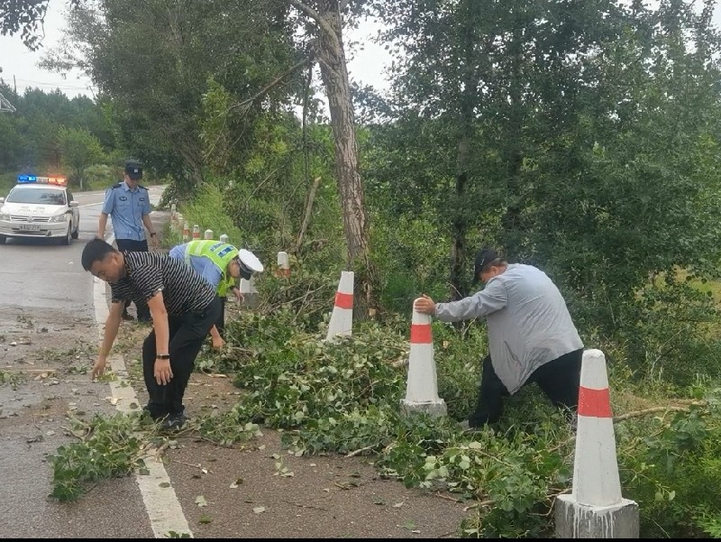 呼和浩特市清水河：狂风突袭，警政高效处置保国道畅通2_副本.jpg