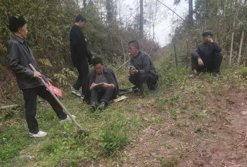 2：2025年4月15日，利川市柏杨坝镇综治中心工作人员、柏杨坝镇人民调解室调解员在友好村调解李某某与但某某土地边界纠纷，并成功达成协议。.jpg
