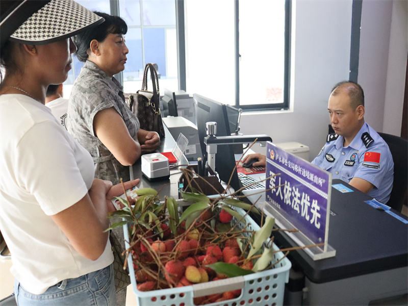 户籍室放置荔枝.JPG
